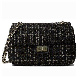 KARL LAGERFELD Large Agyness Tweed Shoulder Bag